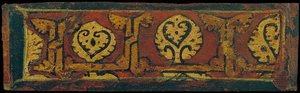 Petit panneau de plafond à caissons avec motifs végétaux